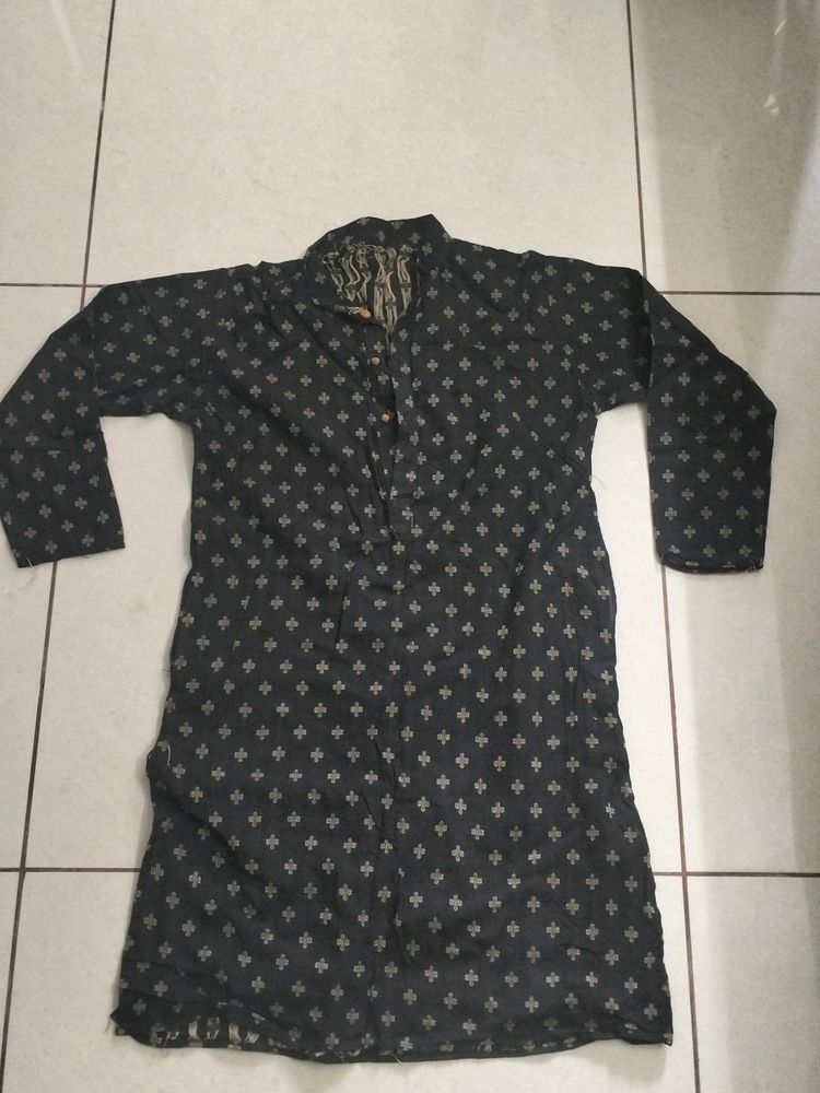 A Black Casual Kurta