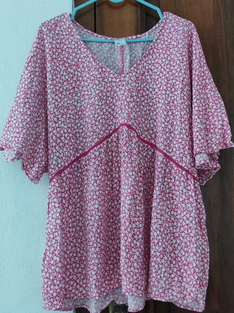 Floral Print Relaxed Fit Top