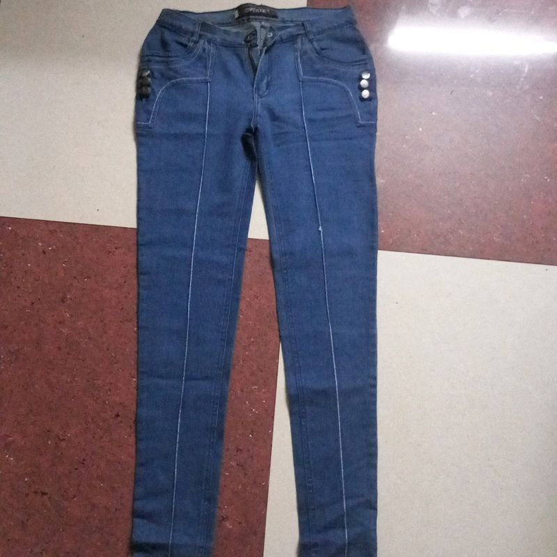 High Waisted Blue Jeans