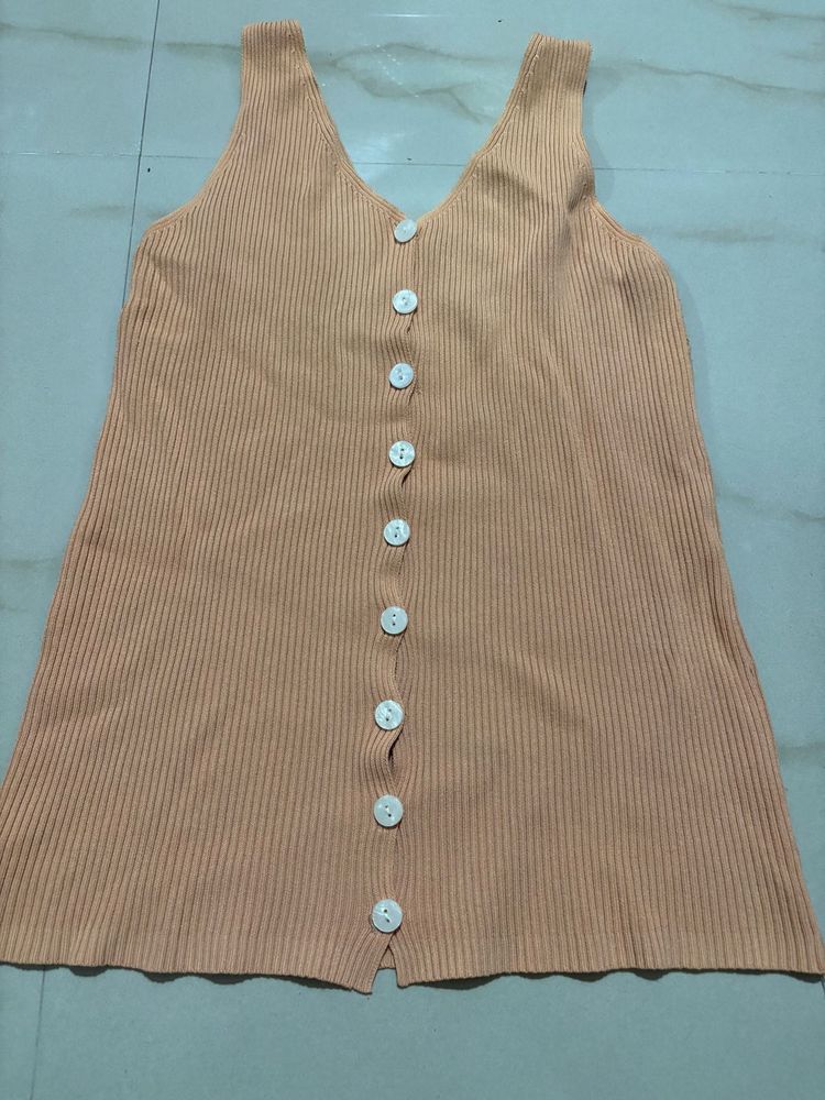 Button Front Tank Top