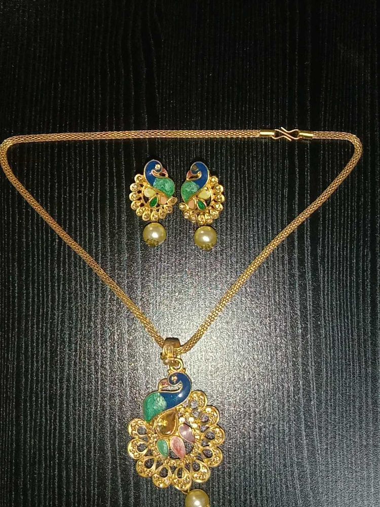Peacock Necklace Set 🦚