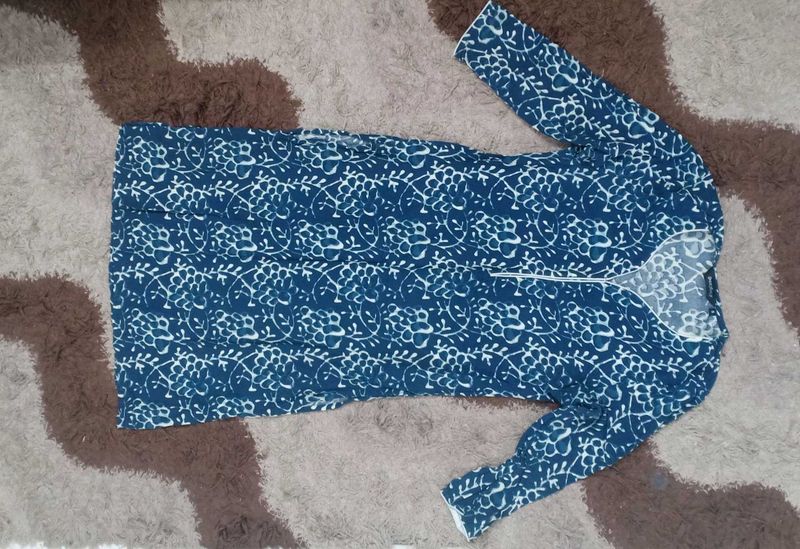 Blue &amp; White Print Dress