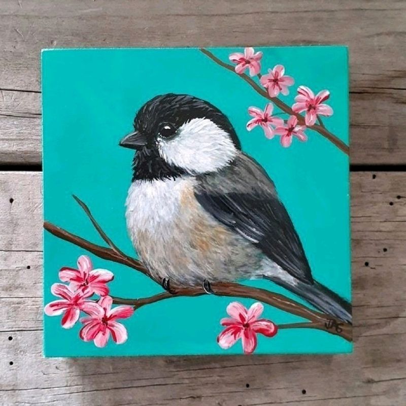 Chickadee Painting