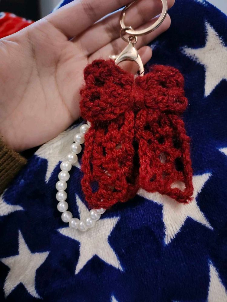 Red Bow Key Chain