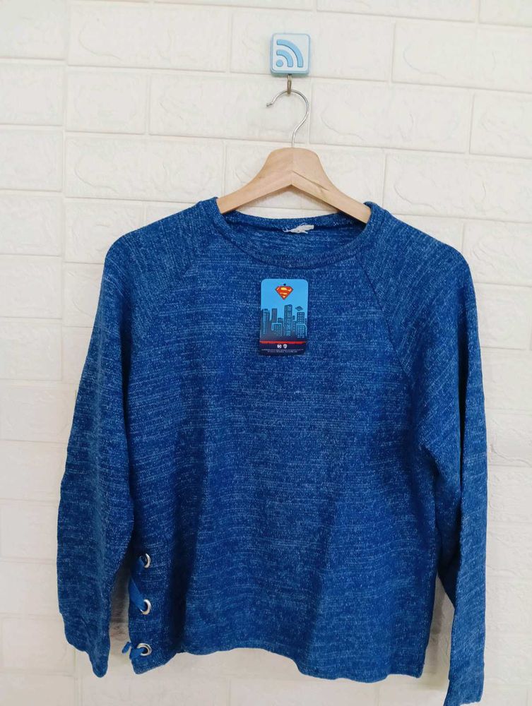 Blue Superman Long Sleeve Top