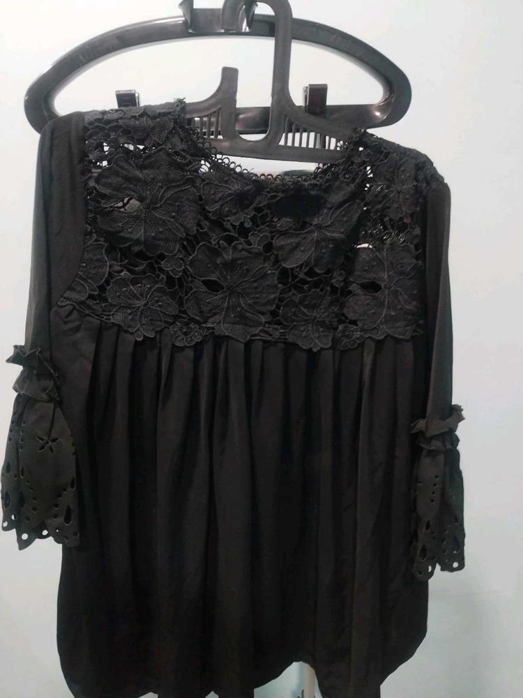 Elegant Black Lace Top