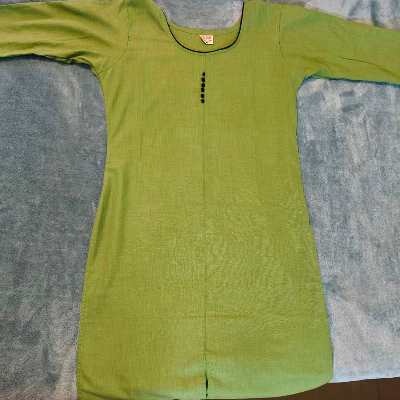 Green Cotton Kurta