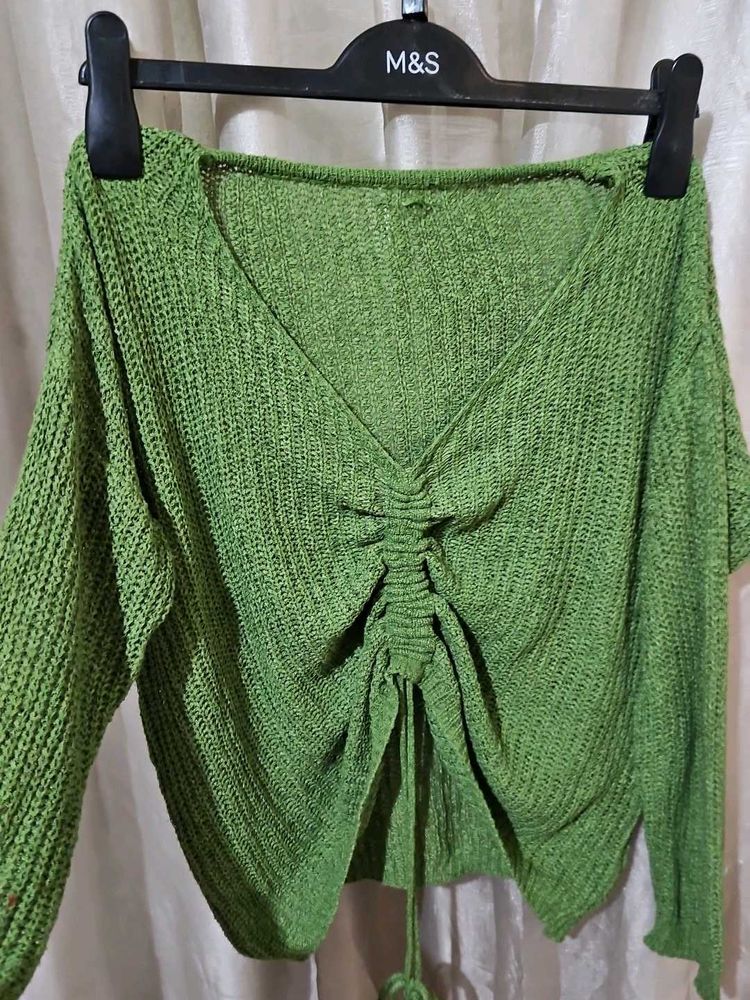 Green Knit Top