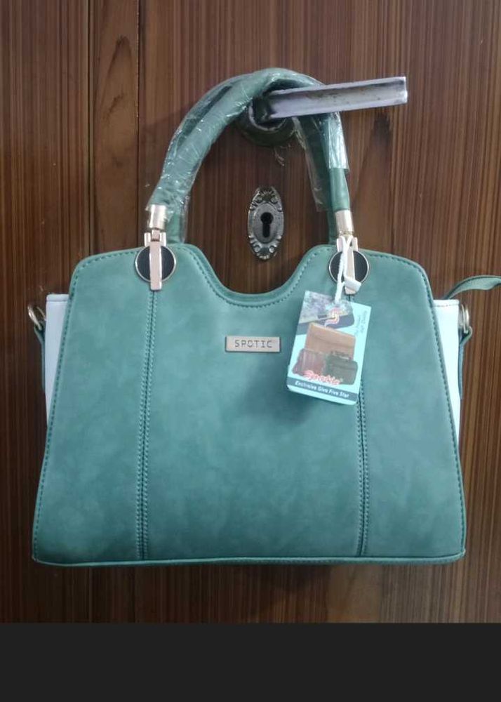 New Stylish Green Satchel Handbag