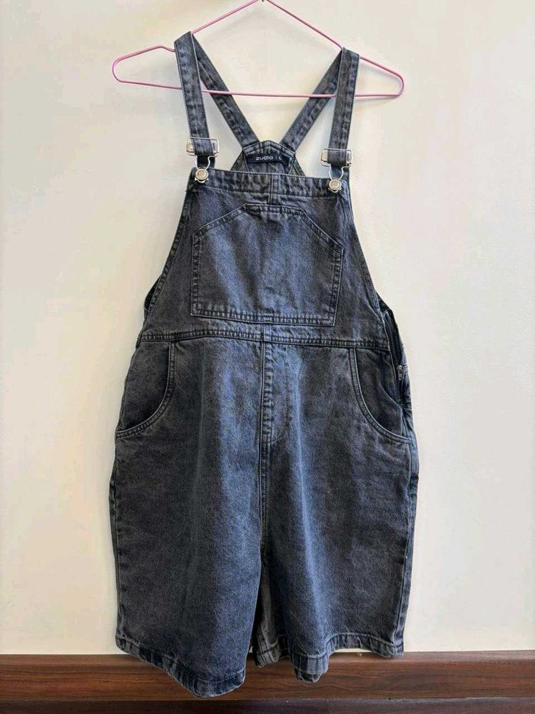 Denim Overalls Shorts