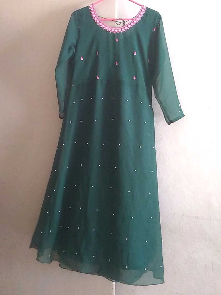 Embroidered Anarkali Set.