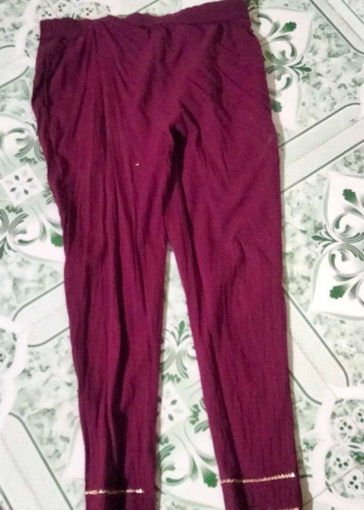 Maroon Ethnic Bottom