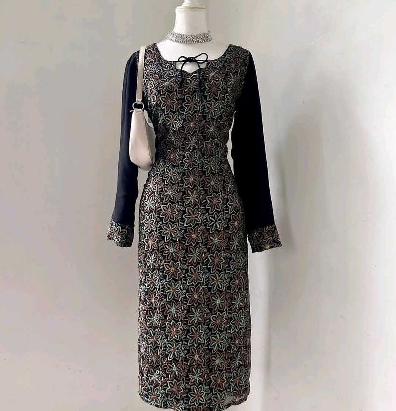 Gorgeous Floral Embroidered Kurti
