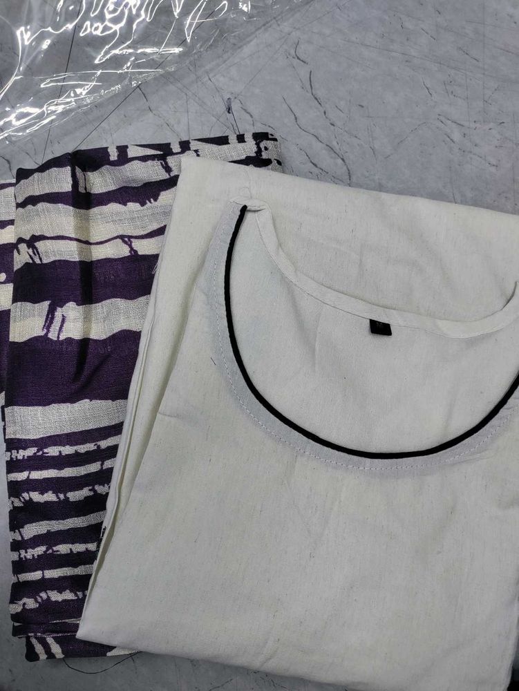 Womens Cotton Straight Kurti with Pant❤️😍