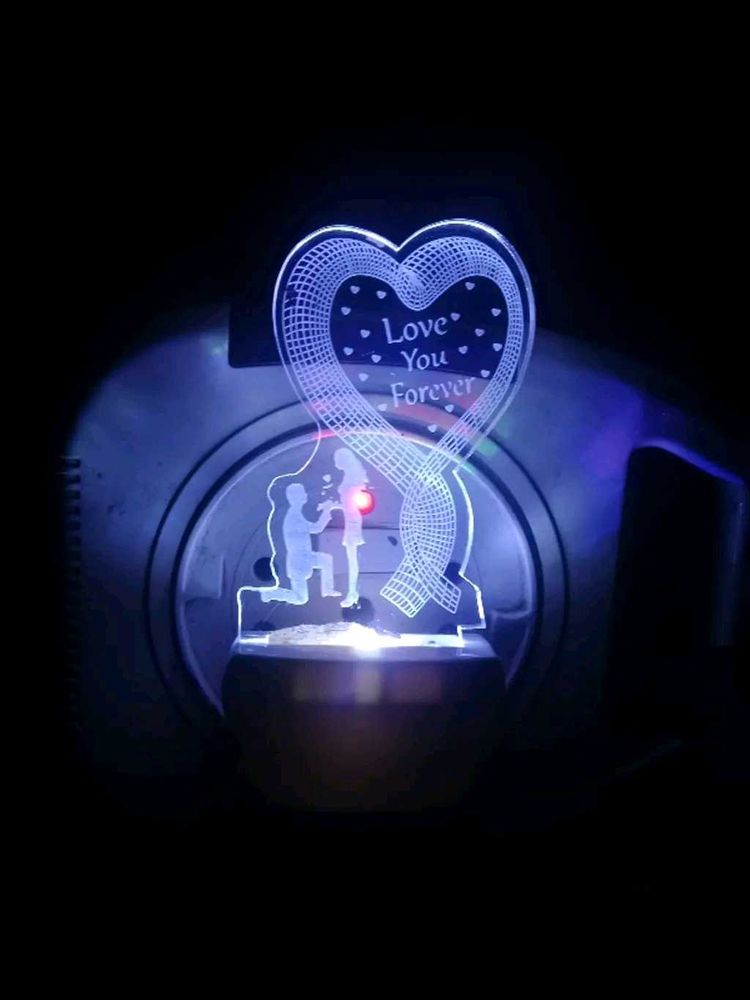 Beautiful Love Lamp Multicolour 3D Illumination