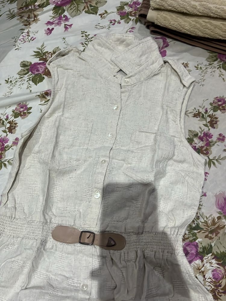 Tractable Stylish With Belt Dress