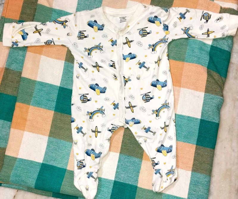 Adorable Airplane Print Baby Onesie (Romper)