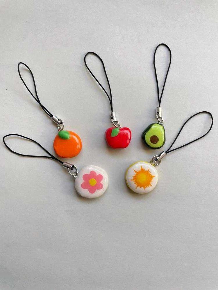 Cute Fruit &amp; Flower Phone Charms