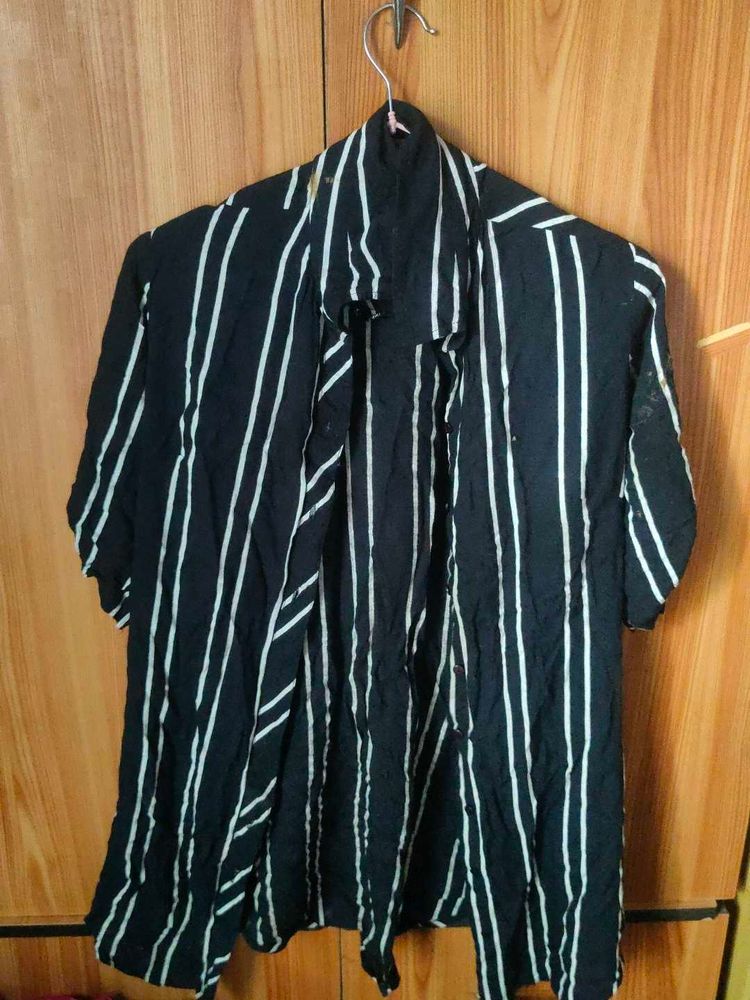 Striped Black &amp; White Top
