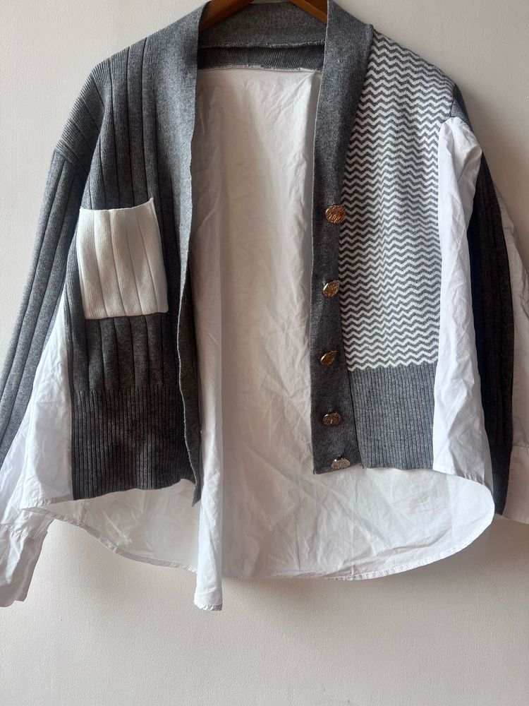 Stylish Grey and White Shirt