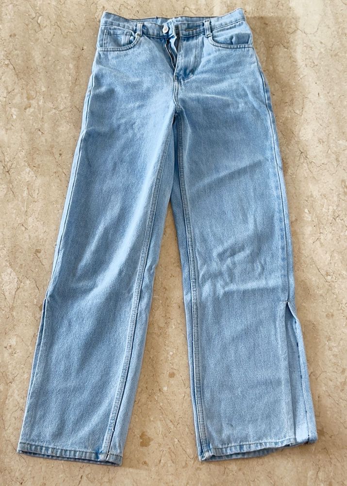 Light Wash Wide Leg Jeans