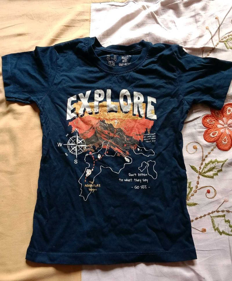 Blue Explore T-Shirt for boys