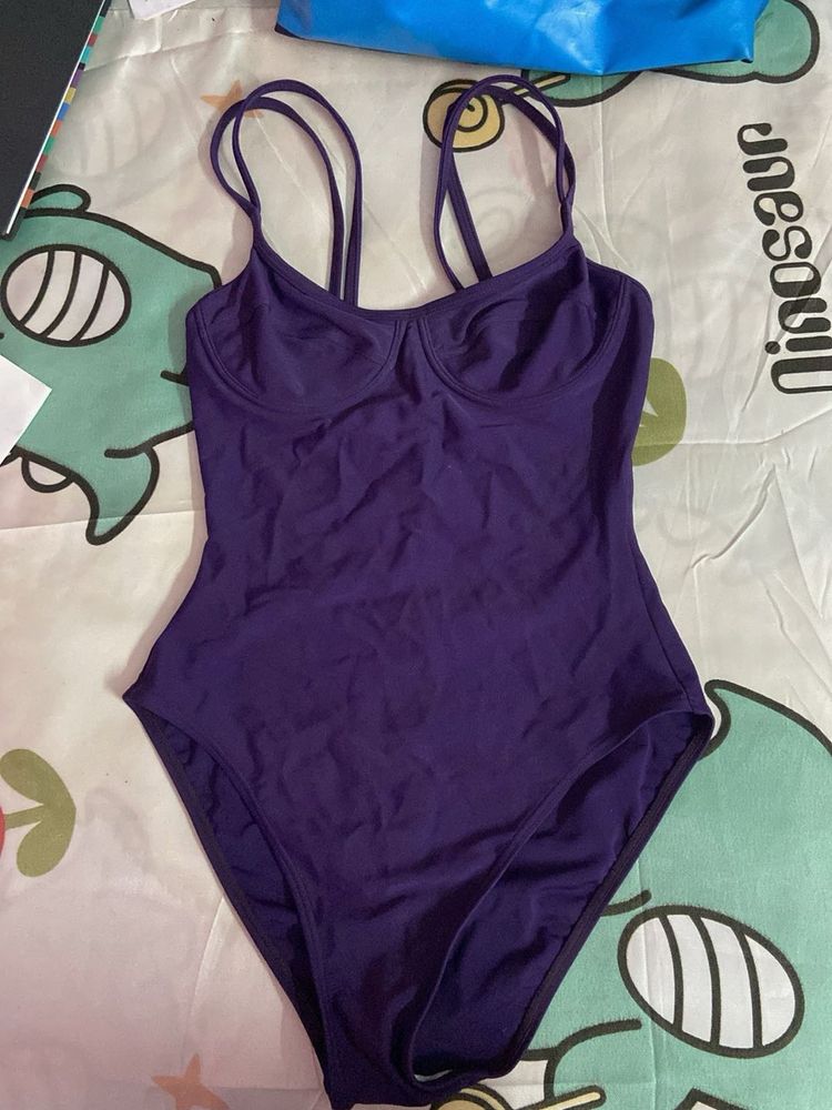 Purple One Piece Swimsuit bodysuit
