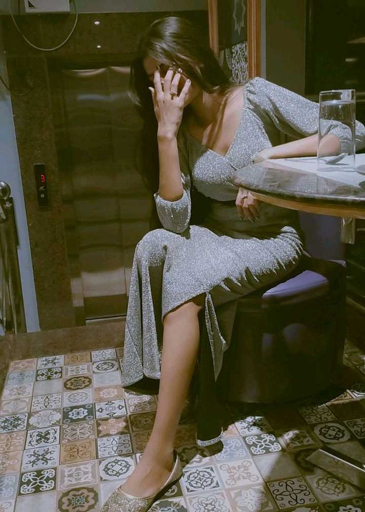 Sparkly Silver Gown/ Bodycon Dress