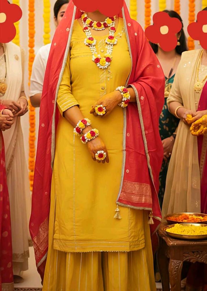 Haldi Ceremony Outfit -  Kurta Palazzo Set