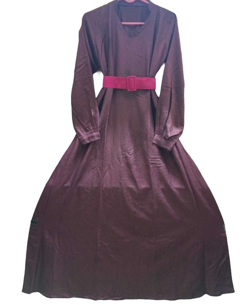 Elegant Maroon Maxi Dress