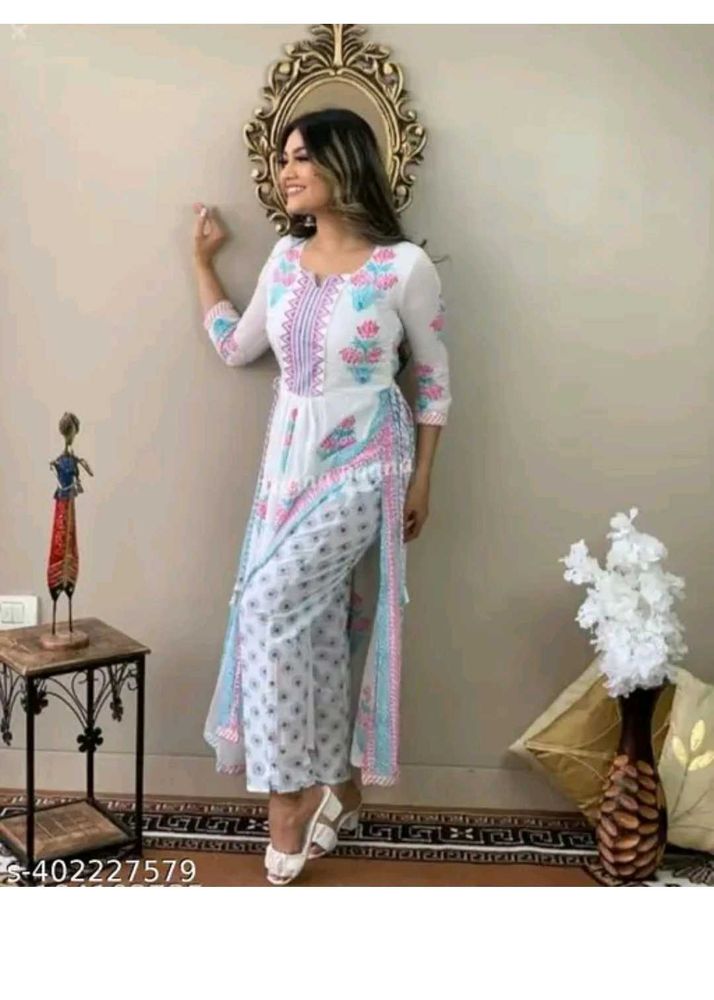 Elegant White Printed Kurta