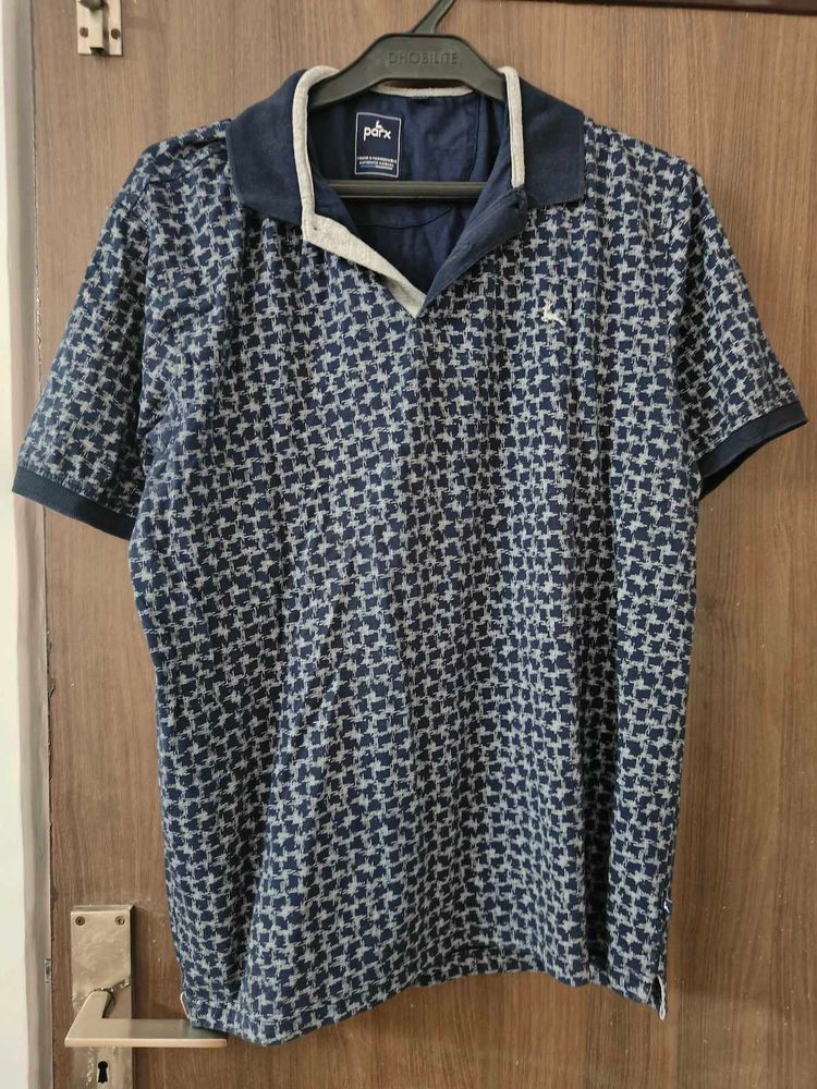 Patterned Polo Shirt