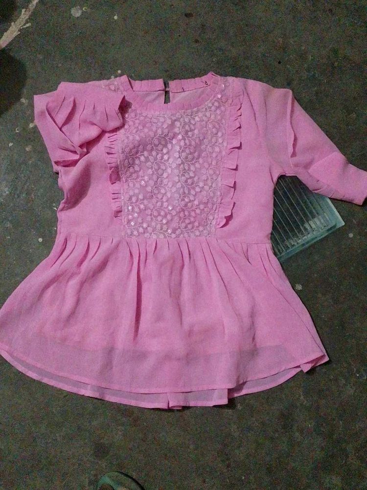 Pink Embellished Top