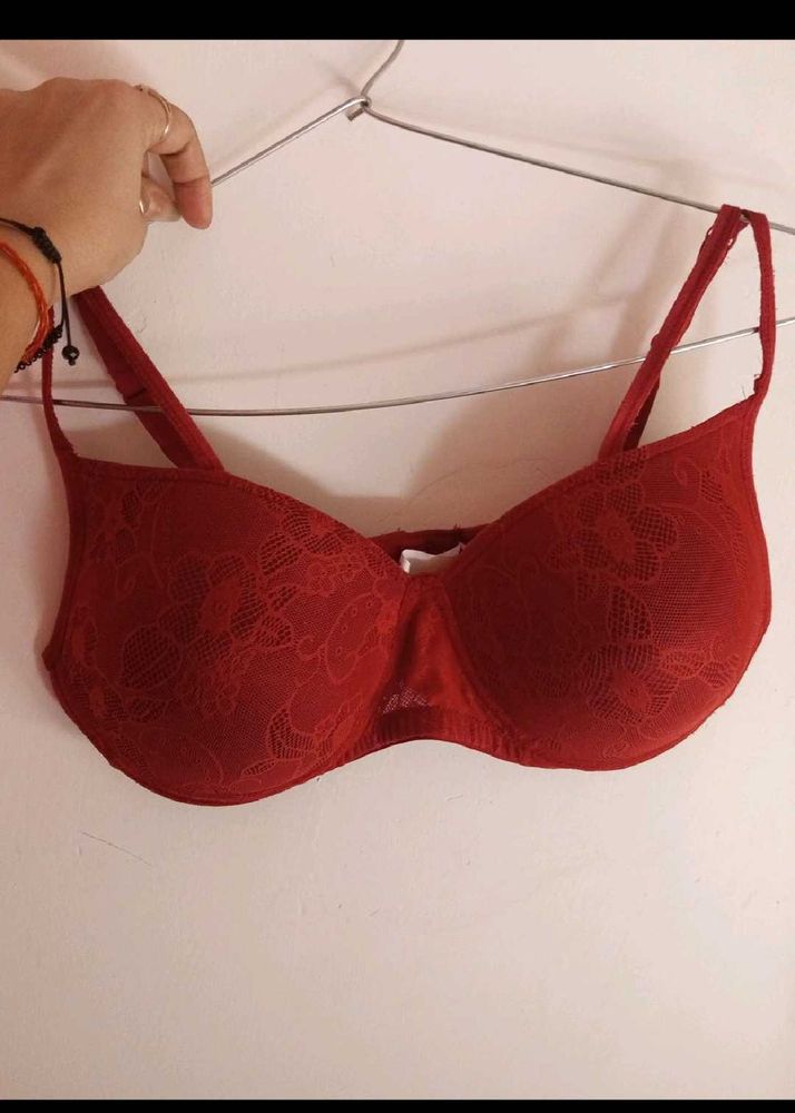 Red Lace Bra