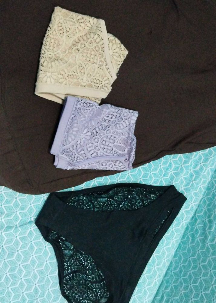 Lace Panties - 3 Pack size 12 brand M&amp;S