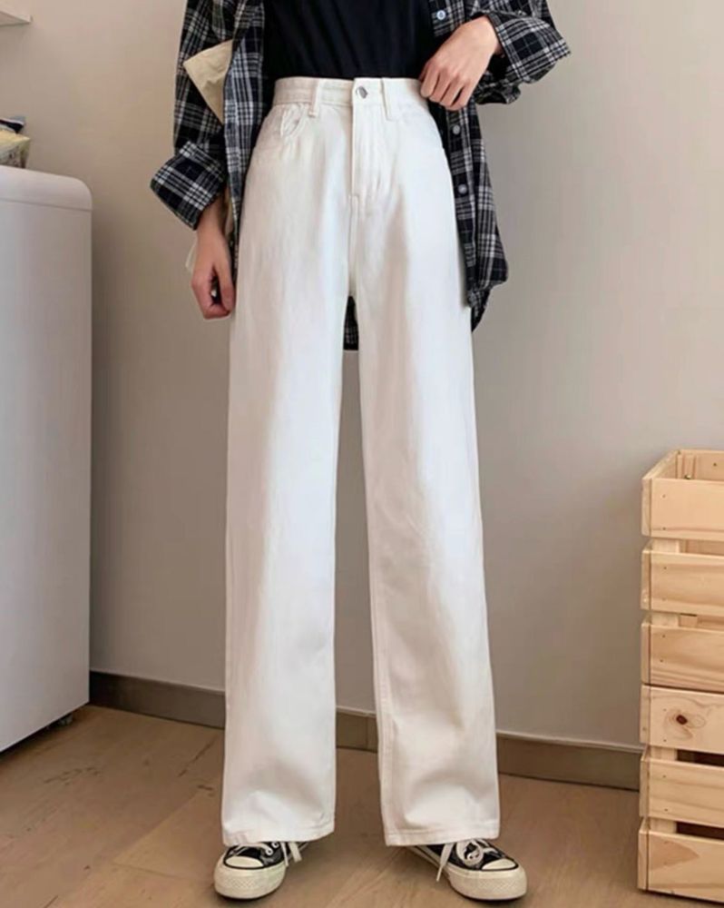 White Wide Leg Jeans