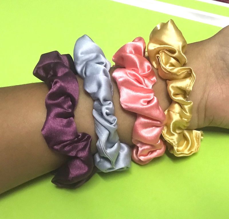 Set Of 4 Beautiful Scrunchies