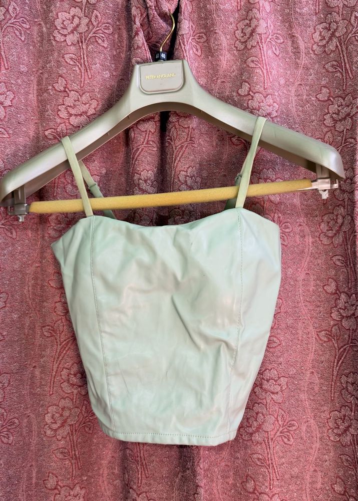 Chic Light Green Corset Top