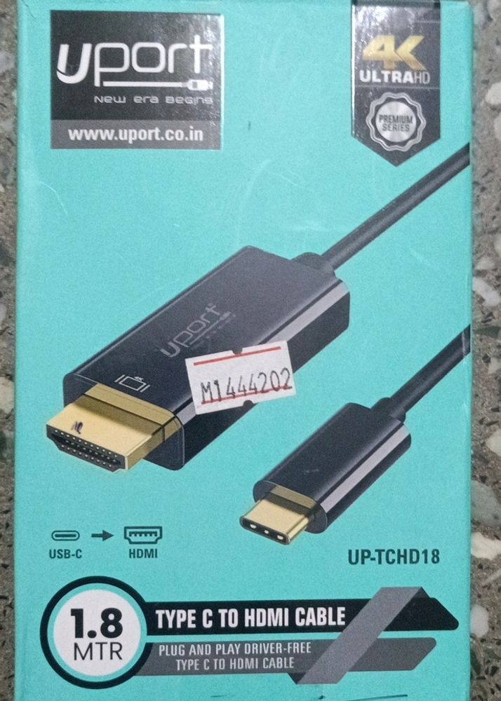 Uport Branded Type C To HDMI Cable