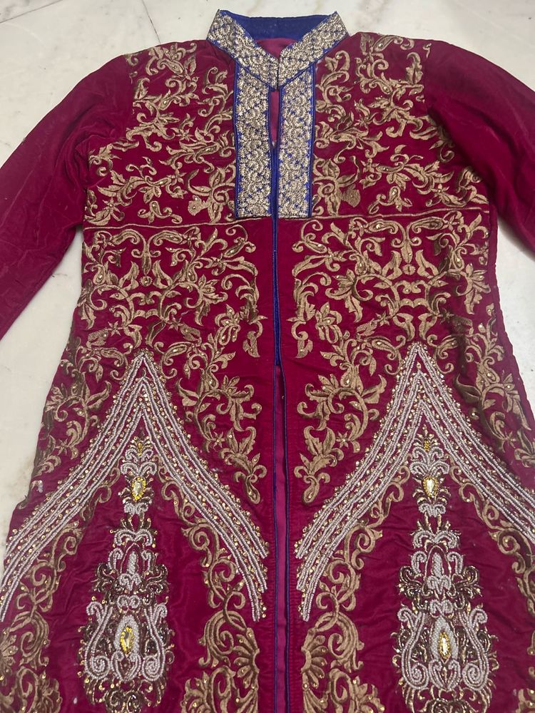 beautiful velvet kurti