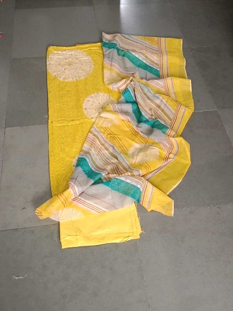 Yellow Printed Salwar Suit
