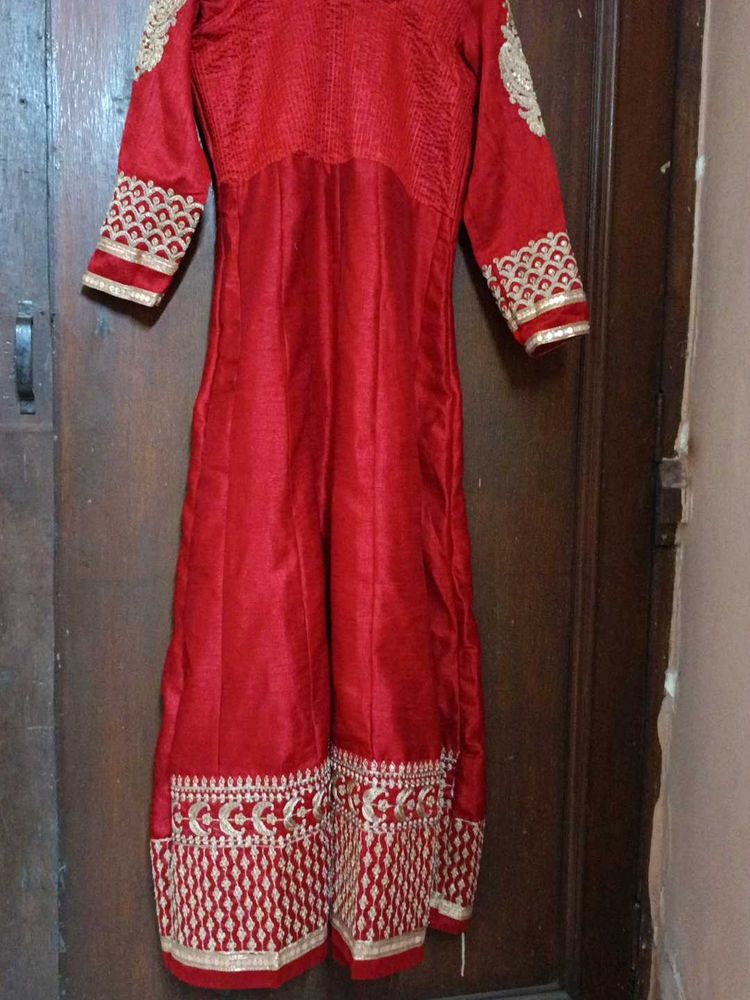 Embroidered Ankle Length Ethinic Gown