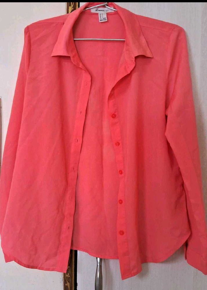 Forever 21 Coral- Pink Shirt