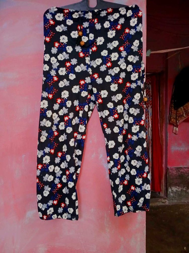 Floral Print Casual Pants