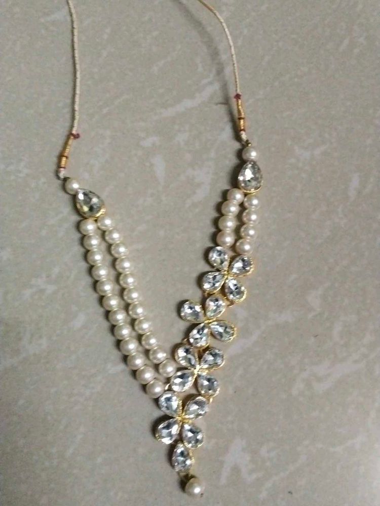Pearl &amp; Crystal Necklace