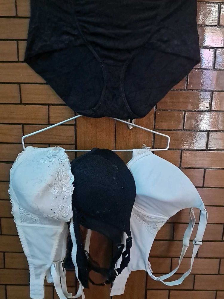 Combo Of Four Imported Fabric Bra N Panty