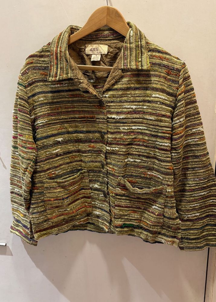 Unique Striped Texture Jacket
