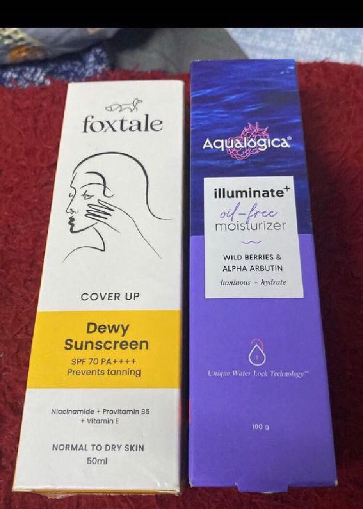 Foxtale Aqualogica Dewy Sunscreen And Moisturiser