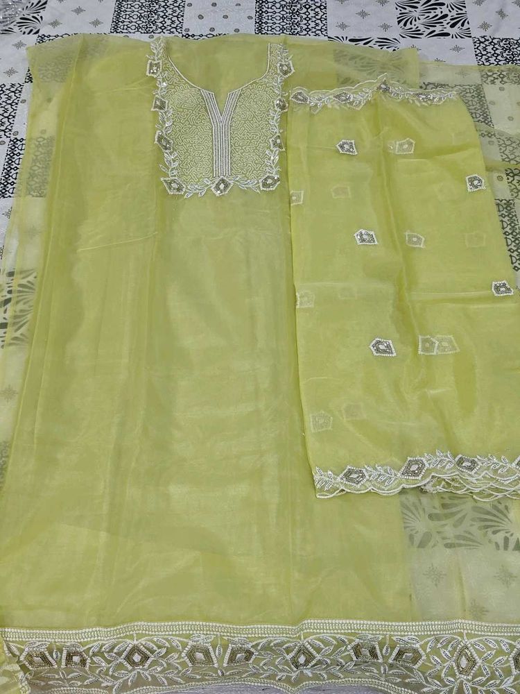 Elegant Yellow Embroidered Kurta Set