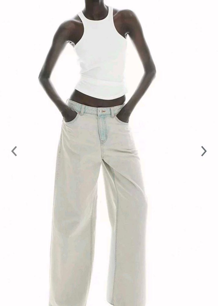 On Sale H&amp;m Baggy Cotton Low Rise Jeans